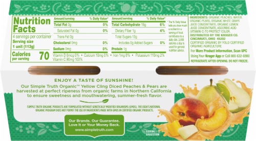 Simple Truth Organic™ Diced Peaches & Pears Perspective: top