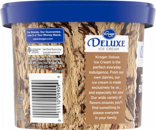 Kroger® Deluxe Triple Brownie Ice Cream Tub Perspective: top