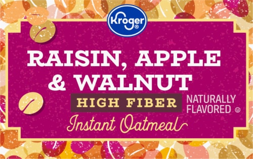 Kroger® Raisin Apple & Walnut Instant Oatmeal Perspective: top