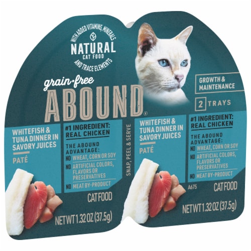 ABOUND® Grain Free Adult Wet Cat Food Whitefish & Tuna Paté Cups Perspective: top