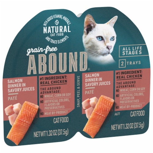 ABOUND® Grain Free All Life Stages Wet Cat Food Salmon Dinner Paté Cups Perspective: top