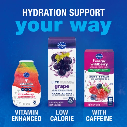 Kroger® Vitamin Strawberry Watermelon Water Enhancer Bottle Perspective: top