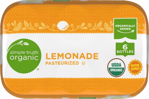 Simple Truth Organic® Non GMO Organic 6 pack Bottle Lemonade Perspective: top