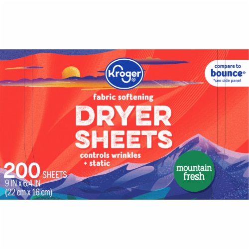 Kroger® Mountain Dryer Sheets Perspective: top