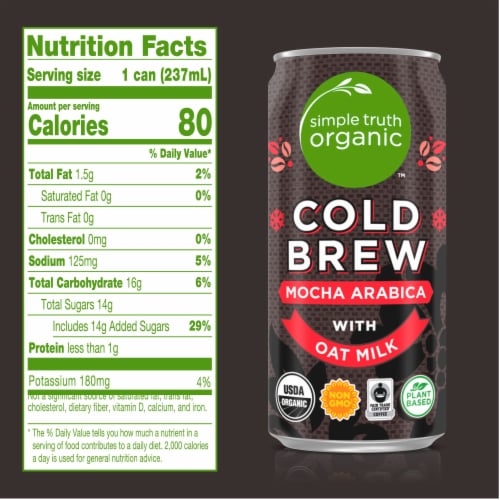 Simple Truth Organic™ Oat Milk Mocha Arabica Original Cold Brew Coffee Perspective: top