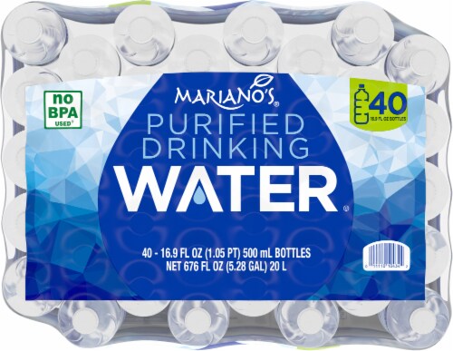Mariano's® Purified Drinking Bottled Water Perspective: top