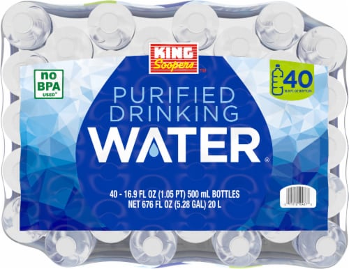 King Soopers™ Purified Bottled Water Perspective: top
