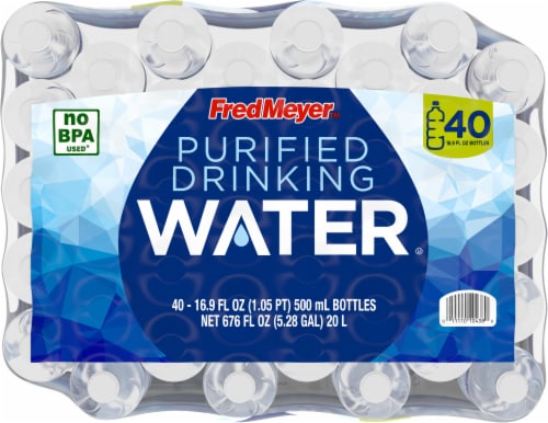 Fred Meyer® Purified Drinking Bottled Water Perspective: top