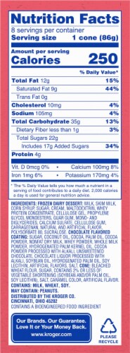 Kroger® Vanilla Chocolate Top Frozen Dairy Dessert Sundae Cones Perspective: top