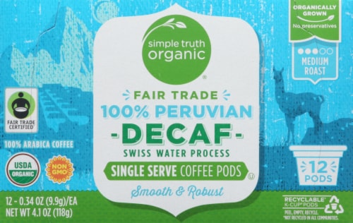 Simple Truth Organic® 100% Peruvian Decaf K-Cup Coffee Pods Perspective: top