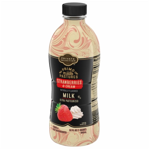 Private Selection® Primo Pastures Strawberries and Cream Milk Quart Perspective: top