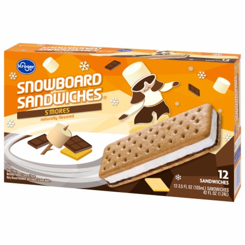 Kroger® S'mores Frozen Dairy Dessert Snowboard Sandwiches Perspective: top