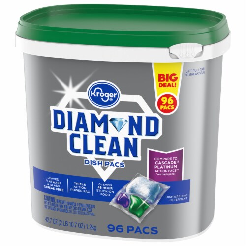 Kroger® Diamond Clean Dishwasher Detergent Pods BIG DEAL! Perspective: top