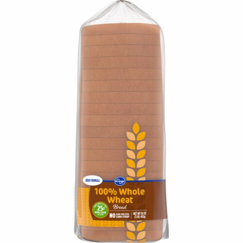 Kroger® 100% Whole Wheat Bread Perspective: top