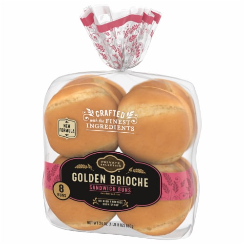 Private Selection® Brioche Buns Golden Perspective: top
