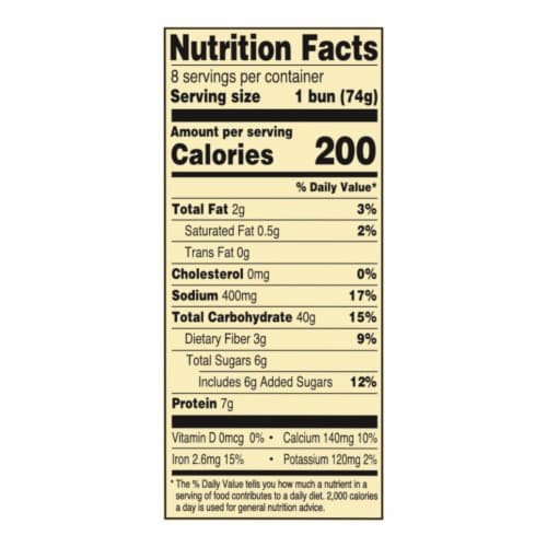 Western Hearth® Cracked Wheat Sandwich Buns Perspective: top