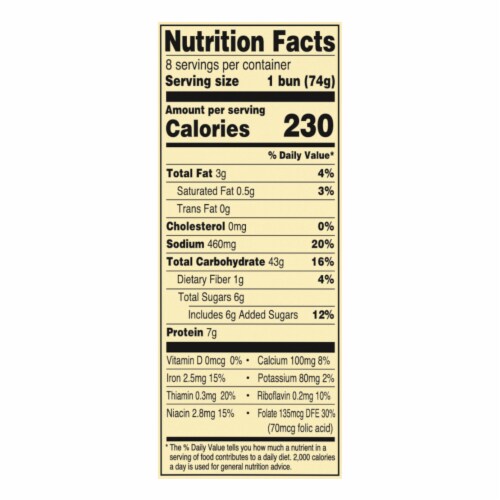 Western Hearth® White Sandwich Buns Perspective: top
