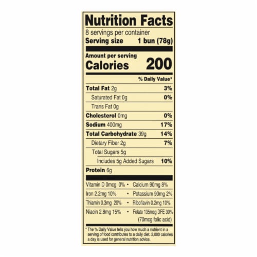 Western Hearth® Sweet Onion Sandwich Buns Perspective: top