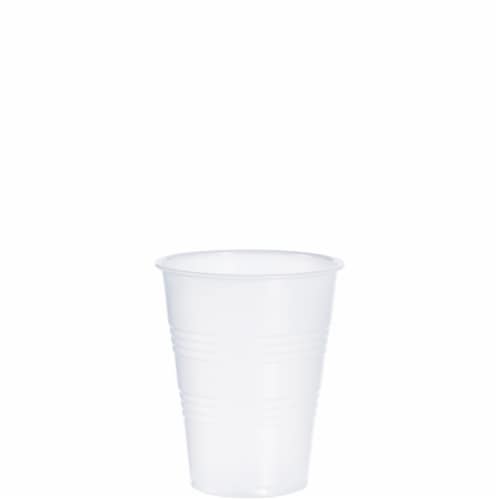 Smart Way Translucent Ribbed Plastic Cups Perspective: top