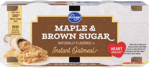 Kroger® Maple & Brown Sugar Instant Oatmeal Cups Perspective: top