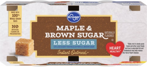 Kroger® Less Sugar Maple & Brown Sugar Instant Oatmeal Cups Perspective: top