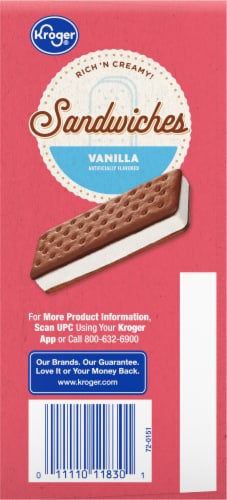 Kroger® Vanilla Frozen Dairy Dessert Sandwiches Perspective: top