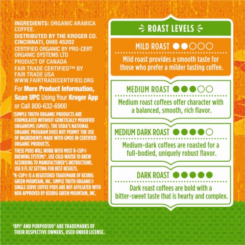 Simple Truth Organic® Breakfast Blend Mild Roast Coffee Pods Perspective: top