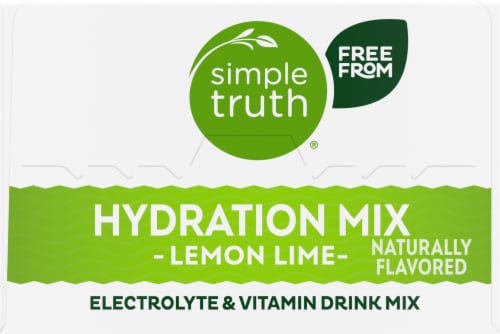 Simple Truth® Electrolyte Naturally Flavored Lemon Lime Drink Mix Packets Perspective: top