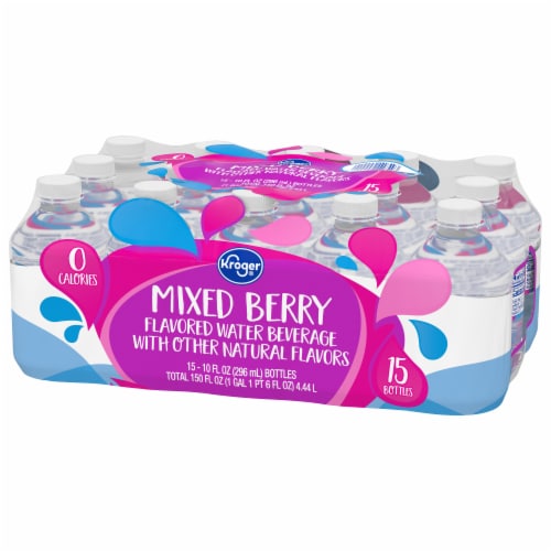 Kroger® Mixed Berry Flavored Mini Bottled Water Perspective: top