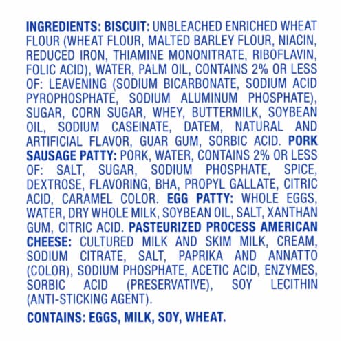 Kroger® Sausage Egg and Cheese Biscuit Breakfast Sandwich Perspective: top