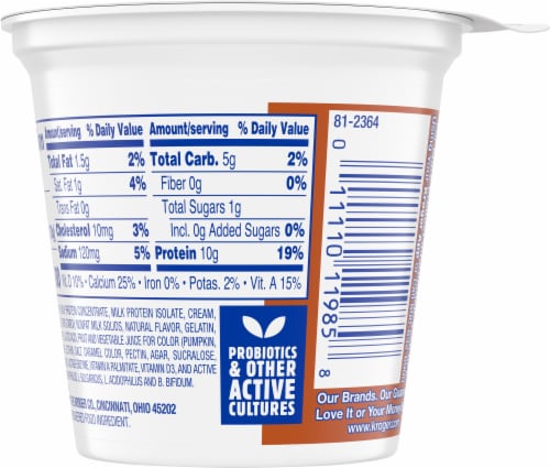 Kroger® Low Fat Dulce de Leche Lactose Free Yogurt Perspective: top