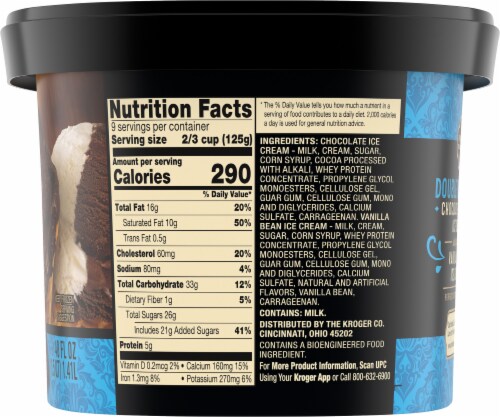 Private Selection® Tuxedo Chocolate Ganache & Vanilla Bean Ice Cream Tub Perspective: top