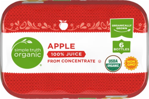 Simple Truth Organic® 100% Apple Juice Bottles Perspective: top