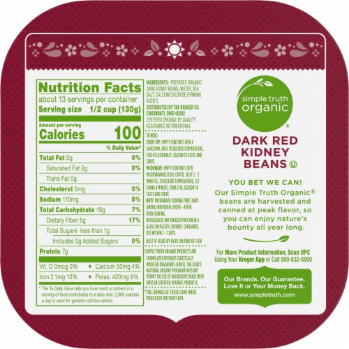 Simple Truth Organic® Dark Red Kidney Beans Perspective: top