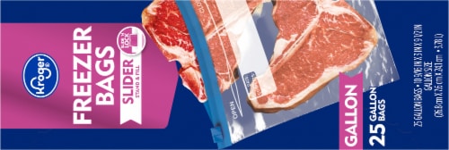 Kroger® Stand & Fill Slider Freezer Bags Perspective: top
