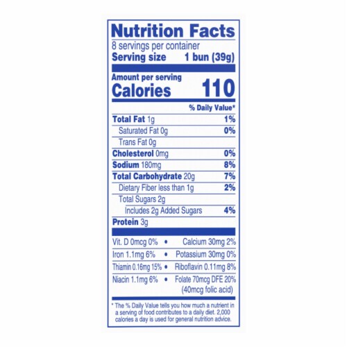Kroger® White Hamburger Buns Perspective: top