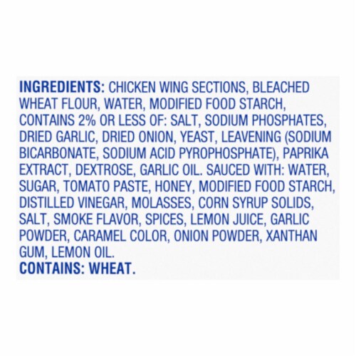 Kroger® Fully Cooked Frozen Chicken Wings Honey Flavored BBQ Perspective: top