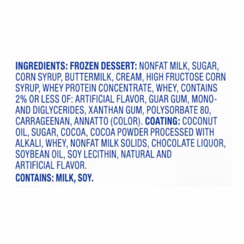 Kroger® Vanilla Chocolatey Dipped Frozen Dairy Dessert Bars Perspective: top