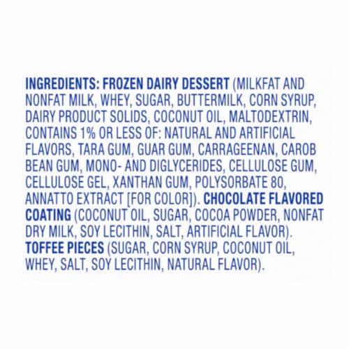 Kroger® Chocolate Dipped Toffee Frozen Dairy Dessert Bars Perspective: top