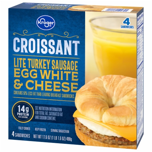 Kroger® Lite Turkey Sausage Egg White Cheese Croissant Perspective: top