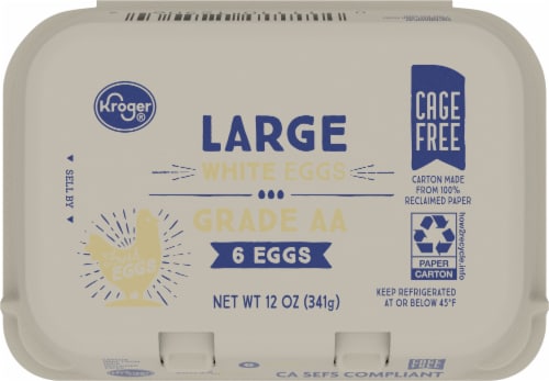 Kroger® Cage Free Grade AA Large Eggs Perspective: top