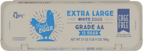 QFC Cage Free Extra Large White Grade AA Eggs Perspective: top