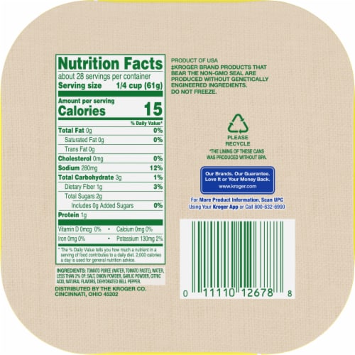 Kroger® Tomato Sauce Perspective: top