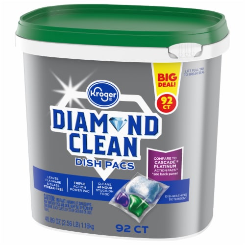 Kroger® Diamond Clean Dishwasher Detergent Pods BIG DEAL! Perspective: top