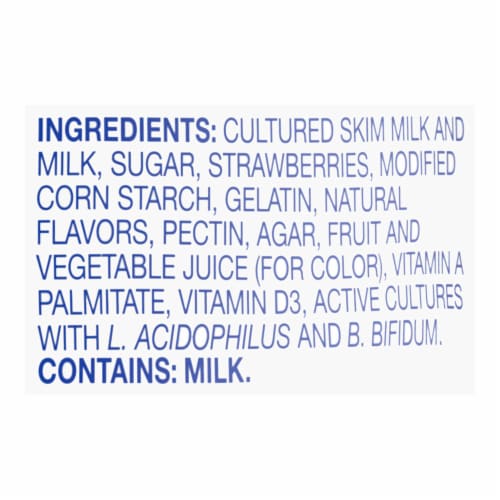 Kroger® Strawberry Blended Lowfat Yogurt Tub Perspective: top