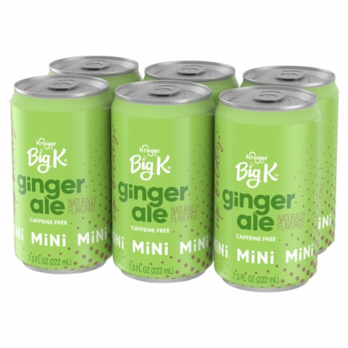 Big K® Ginger Ale Caffeine Free Mini Soda Cans Perspective: top