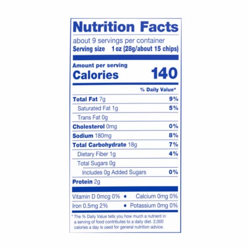 Kroger® Salsa Fresca Tortilla Chips Perspective: top