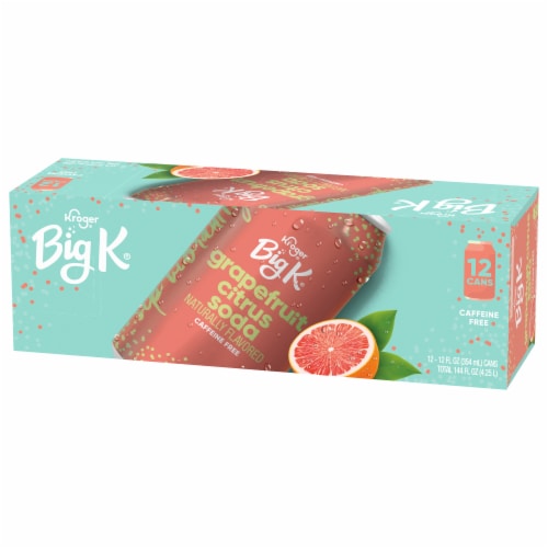 Big K® Grapefruit Citrus Caffeine Free Soda Cans Perspective: top
