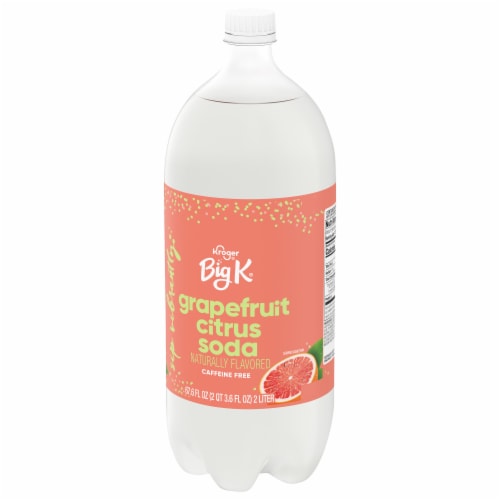 Big K® Grapefruit Citrus Caffeine Free Soda Bottle Perspective: top
