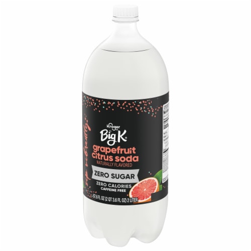 Big K® Grapefruit Citrus Zero Sugar Caffeine Free Soda Bottle Perspective: top